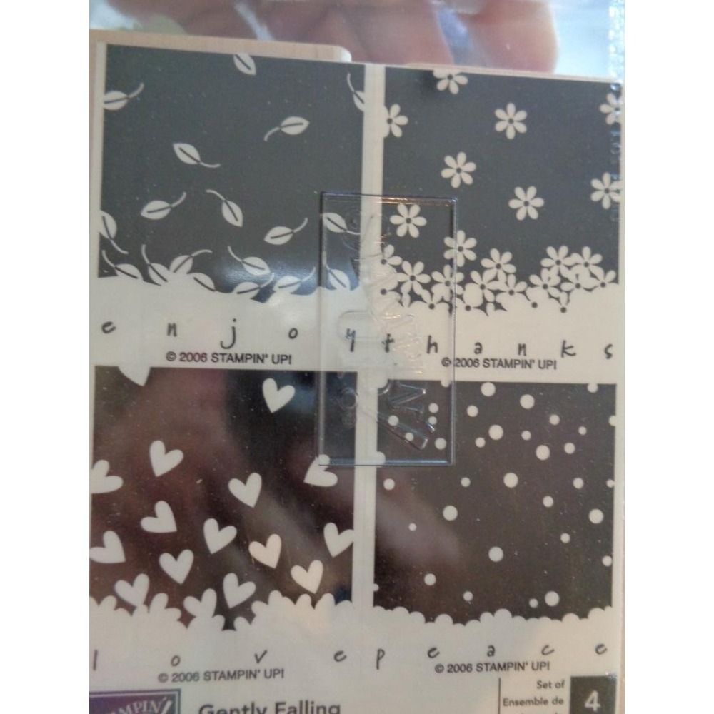 Stampin' Up Gently Falling Set Rubber Stamp Scrapbooking Cards Enjoy Love Peace